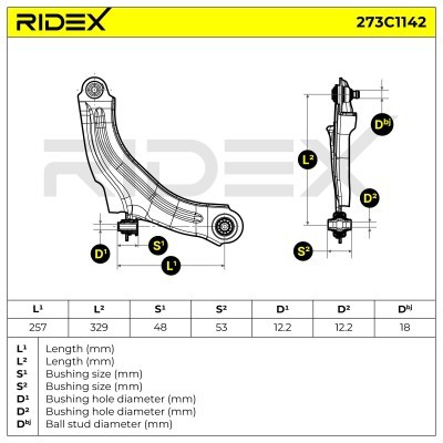 Querlenker RIDEX 273C1142 273C1142 - foto 8