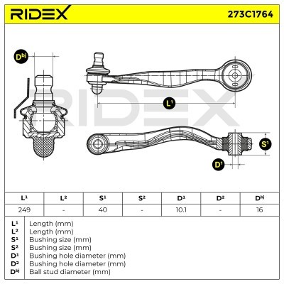 Querlenker RIDEX 273C1764 273C1764 - foto 6