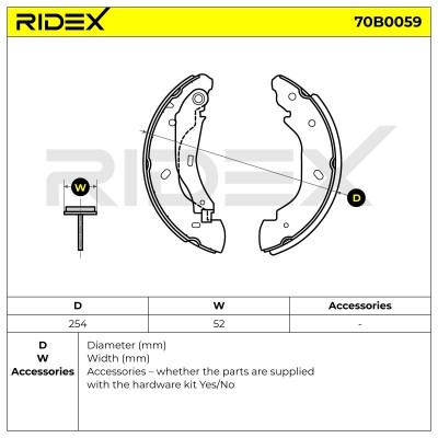 Bremsbeläge Satz RIDEX 70B0059 70B0059 - foto 5
