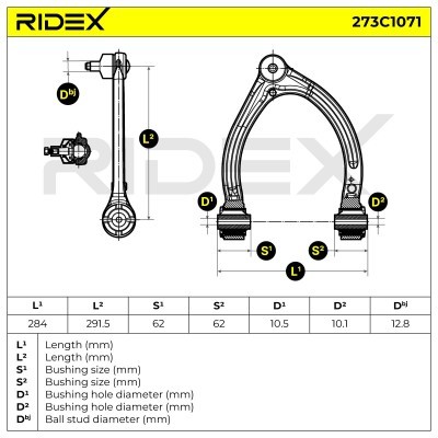 Querlenker RIDEX 273C1071 273C1071 - foto 7