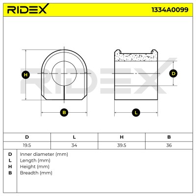 Lagerung, Stabilisator RIDEX 1334A0099 1334A0099 - foto 5