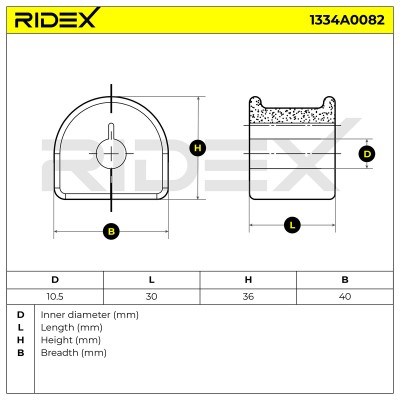 Lagerung, Stabilisator RIDEX 1334A0082 1334A0082 - foto 7