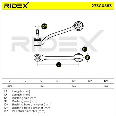 Querlenker RIDEX 273C0583 273C0583 - foto 7