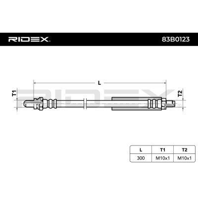 Bremsschlauch RIDEX 83B0123 83B0123 - foto 4