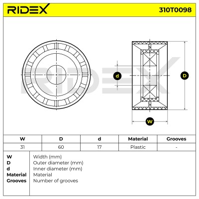 Spannarm Keilrippenriemen RIDEX 310T0098 310T0098 - foto 6