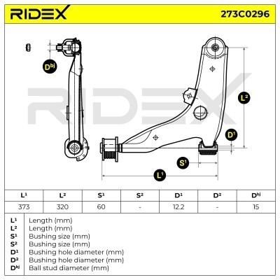 Querlenker RIDEX 273C0296 273C0296 - foto 6