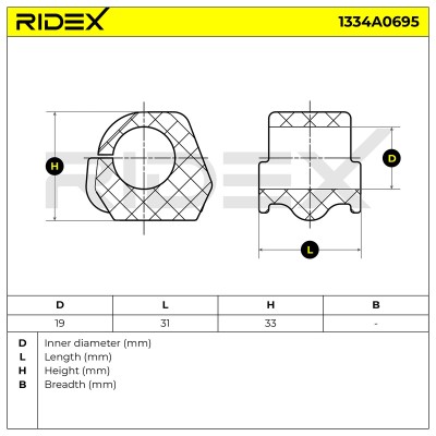 Lagerung, Stabilisator RIDEX 1334A0695 1334A0695 - foto 6