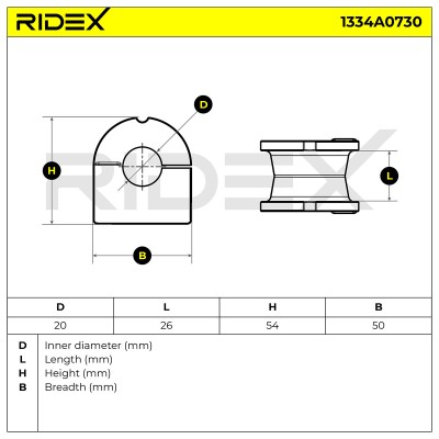 Lagerung, Stabilisator RIDEX 1334A0730 1334A0730 - foto 6