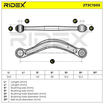 Querlenker RIDEX 273C1505 273C1505 - foto 5
