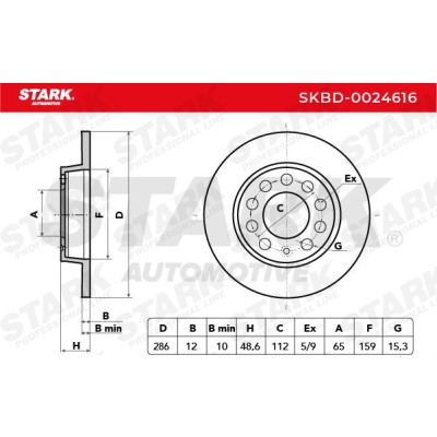 Bremsscheibe Stark SKBD-0024616 SKBD-0024616 - foto 5