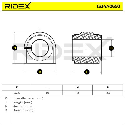 Lagerung, Stabilisator RIDEX 1334A0650 1334A0650 - foto 6