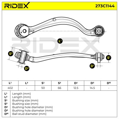 Querlenker RIDEX 273C1144 273C1144 - foto 6
