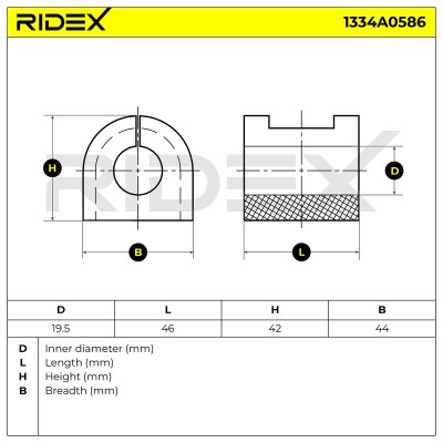 Lagerung, Stabilisator RIDEX 1334A0586 1334A0586 - foto 6