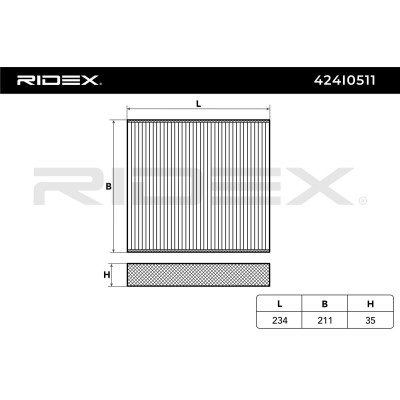 Filter, Innenraumluft RIDEX 424I0511 424I0511 - foto 6