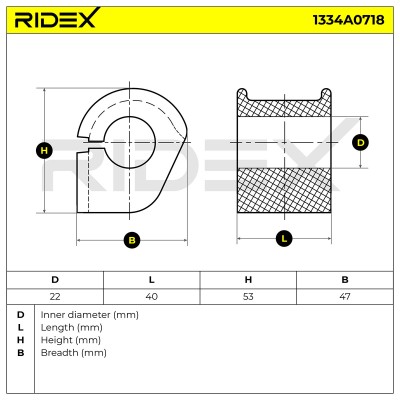 Lagerung, Stabilisator RIDEX 1334A0718 1334A0718 - foto 6