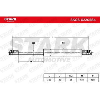 Gasfeder, Koffer-/Laderaum Stark SKGS-0220584 SKGS-0220584 - foto 5
