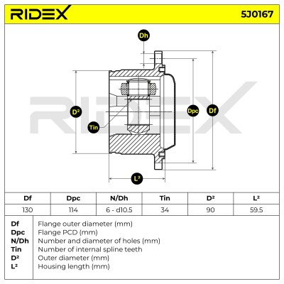 Gelenksatz, Antriebswelle RIDEX 5J0167 5J0167 - foto 5
