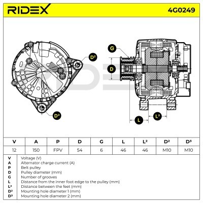 Generator RIDEX 4G0249 4G0249 - foto 5