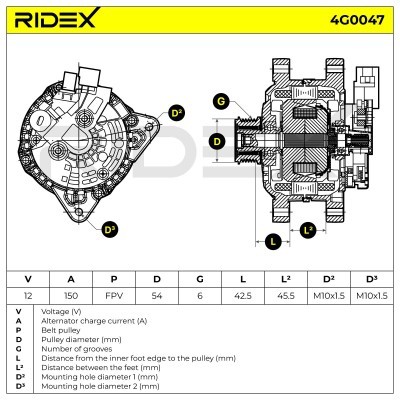 Generator RIDEX 4G0047 4G0047 - foto 5