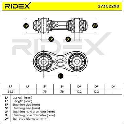 Querlenker RIDEX 273C2290 273C2290 - foto 6