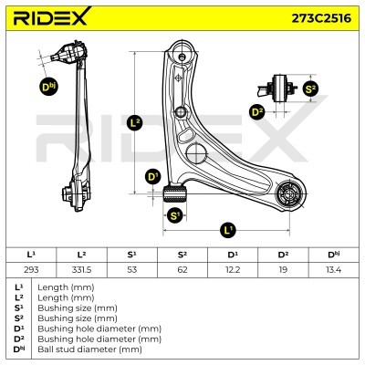 Querlenker RIDEX 273C2516 273C2516 - foto 8