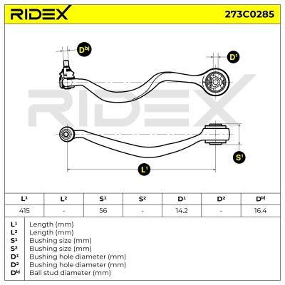 Querlenker RIDEX 273C0285 273C0285 - foto 5
