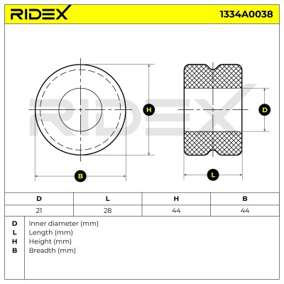 Lagerung, Stabilisator RIDEX 1334A0038 1334A0038 - foto 5