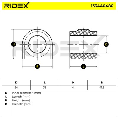 Lagerung, Stabilisator RIDEX 1334A0480 1334A0480 - foto 5