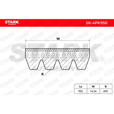 Keilrippenriemen Stark SK-4PK950 SK-4PK950 - foto 3