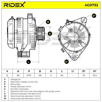 Generator RIDEX 4G0732 4G0732 - foto 7