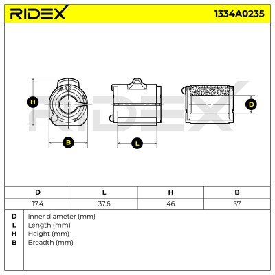Lagerung, Stabilisator RIDEX 1334A0235 1334A0235 - foto 4