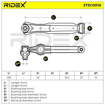 Querlenker RIDEX 273C0010 273C0010 - foto 4