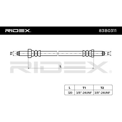 Bremsschlauch RIDEX 83B0311 83B0311 - foto 6