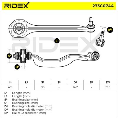 Querlenker RIDEX 273C0744 273C0744 - foto 7