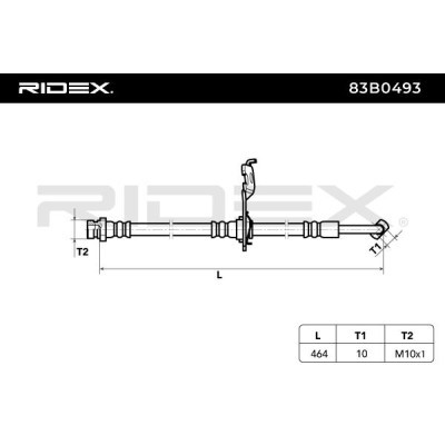 Bremsschlauch RIDEX 83B0493 83B0493 - foto 8