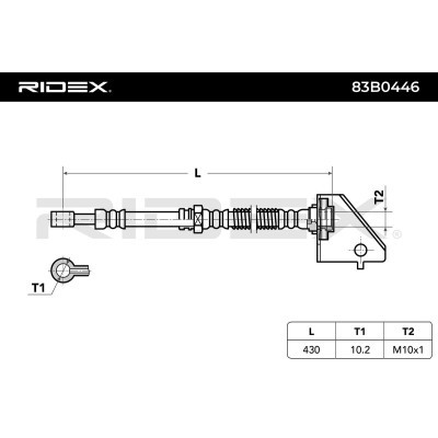 Bremsschlauch RIDEX 83B0446 83B0446 - foto 6