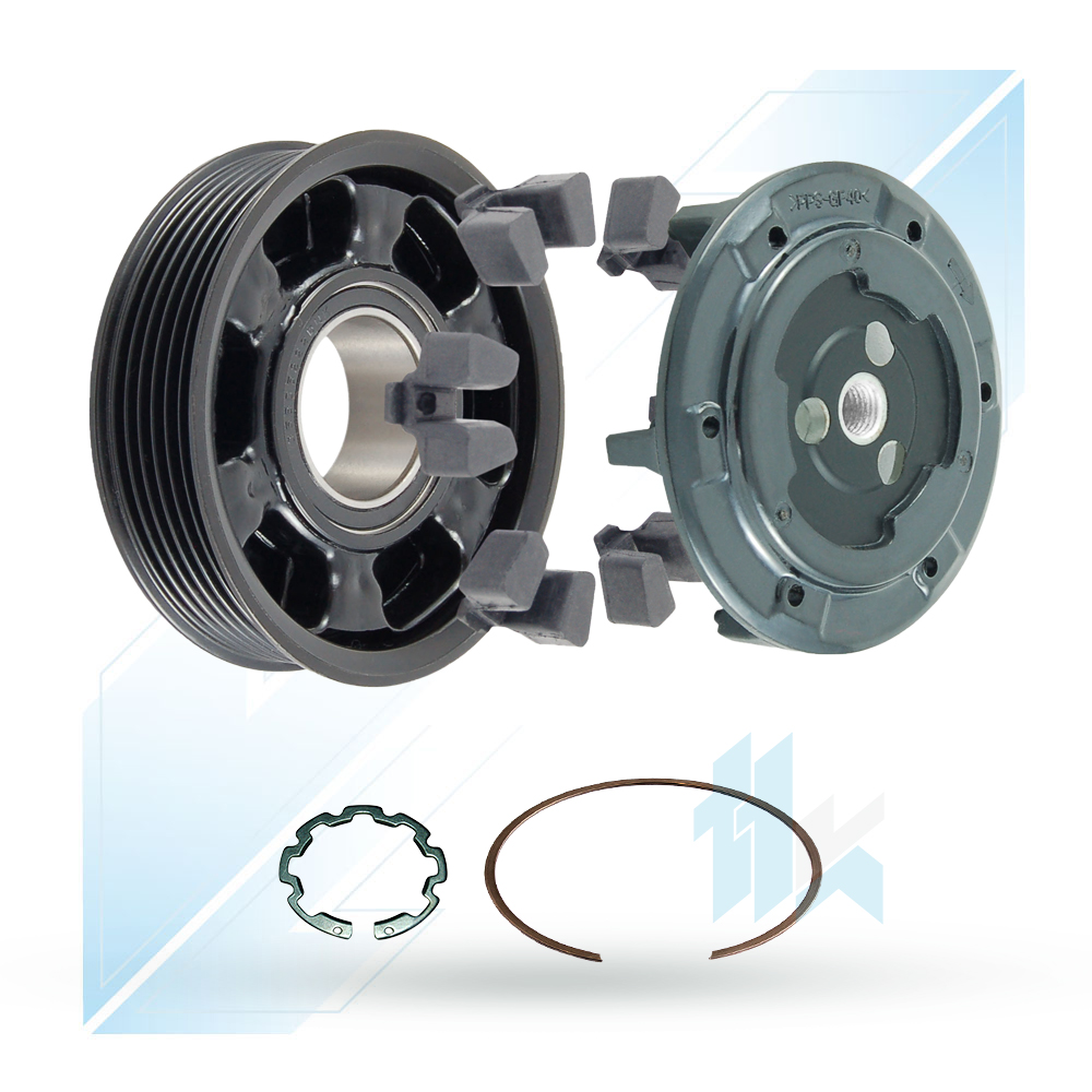 Klimakompressor Kupplung DENSO 6SEU14C 6PK (PV6) Ø105/Ø100 Audi 110D6E4609 - foto 1