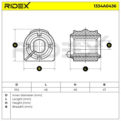 Lagerung, Stabilisator RIDEX 1334A0436 1334A0436 - foto 5