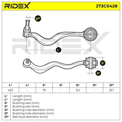 Querlenker RIDEX 273C0428 273C0428 - foto 6