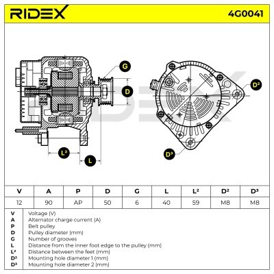 Generator RIDEX 4G0041 4G0041 - foto 5