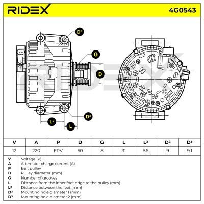 Generator RIDEX 4G0543 4G0543 - foto 7