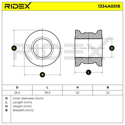 Lagerung, Stabilisator RIDEX 1334A0518 1334A0518 - foto 6