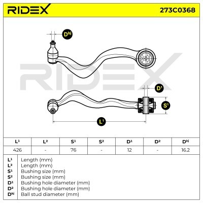 Querlenker RIDEX 273C0368 273C0368 - foto 6