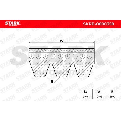 Keilrippenriemen Stark SKPB-0090358 SKPB-0090358 - foto 3