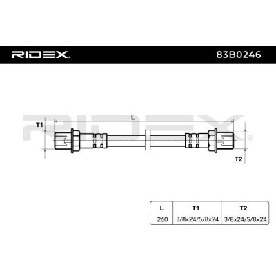 Bremsschlauch RIDEX 83B0246 83B0246 - foto 5