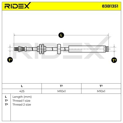 Bremsschlauch RIDEX 83B1351 83B1351 - foto 5