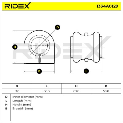Lagerung, Stabilisator RIDEX 1334A0129 1334A0129 - foto 5