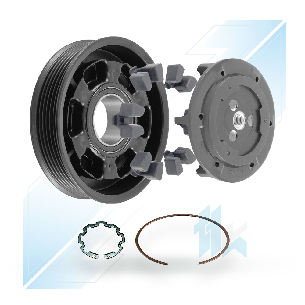 Klimakompressor Kupplung DENSO 6SEU14C 6PK (PV6) Ø120/Ø115 Audi 110D6E4608 - foto 1