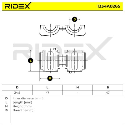 Lagerung, Stabilisator RIDEX 1334A0265 1334A0265 - foto 5