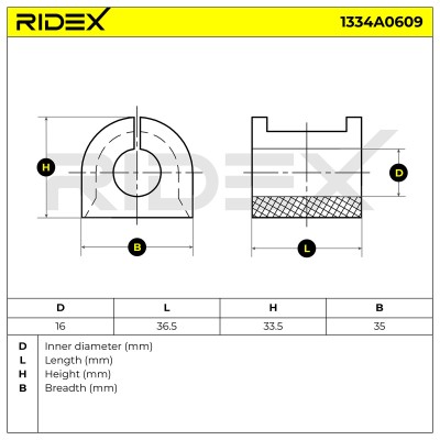 Lagerung, Stabilisator RIDEX 1334A0609 1334A0609 - foto 6